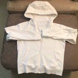 Lulu Loopback Hoodie White 4, great cond.